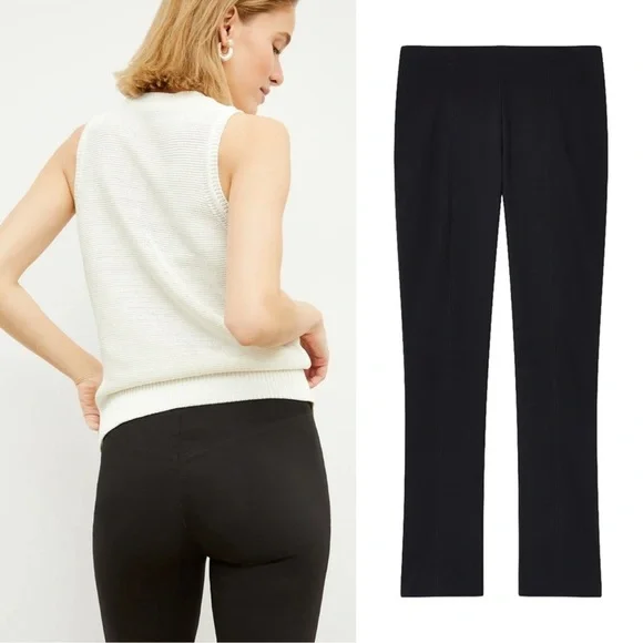MM Lafleur the Foster Cigarette Pant Black Straight Baby Boot Cut Pants size 10